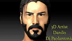 John Wick 3d model stl file Keanu Reeves with gun new offer sales