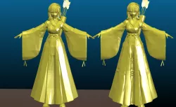 Kikyo archer figure - Japanese Anime figure - Enchanced