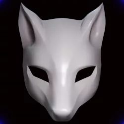 Kitsune Demon Fox Mask Mascara de Zorro Kitsune 10