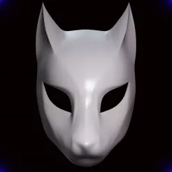 Kitsune Demon Fox Mask Mascara de Zorro Kitsune 7