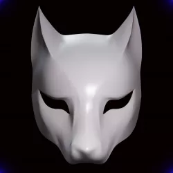 Kitsune Demon Fox Mask Mascara de Zorro Kitsune 9