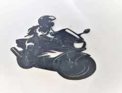 Lady Biker STL, SVG, DXF files for 3Dprinting/Laser/CNC router cut
