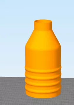 large scale water bottle trash bin