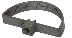 Laser knife sharpening angle meter (goniometer, protractor).