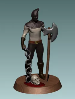 Medieval executioner with axe