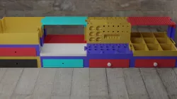 Modular 3d printing utility storage box