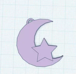 Moon and star - Earring