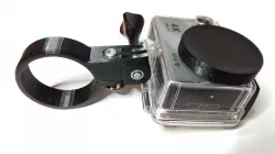 Motorcycle frame slider gopro mount (rutan)