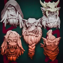 MrModulork's Monster Hunter Orc Heads - Set A