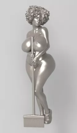 NAKED CHUBBY CLEANING LADY