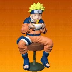 Naruto figure eating ramen