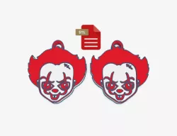 Penny Clown Earrings or Keychain Set