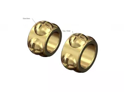 Phillips screw head motif bead and charm 3D print model