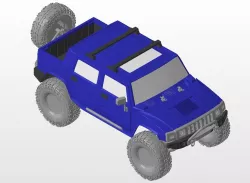 R/C Body HUMMER H2 SUT High poly model for 1/10