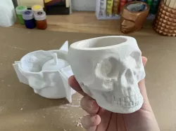 Skull Plant pot mold - Reusable mold pot