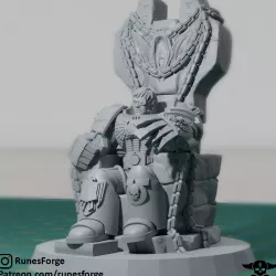 Space Commander On A Throne