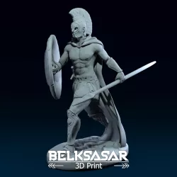 Spartan warrior Walking 3D print model