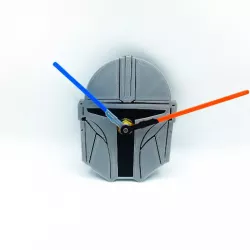 Star Wars Inspired The Mandalorian Wall Clock - Mandalorian Edition - 3D Printed