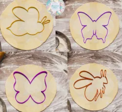 Stencil (set) insects cookie cutter