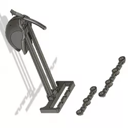 Support with liftable and adjustable cutting blade