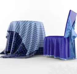 Table + Chair with tablecloth