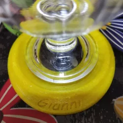 Tablecloth saucers with name under glass and bottle coaster Piattini salva tovaglia con nominativo sotto calice e sottobottiglia