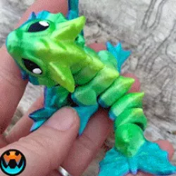 Tiny Wyvern Dragon Baby, Cute Articulating Easy Print-in-Place