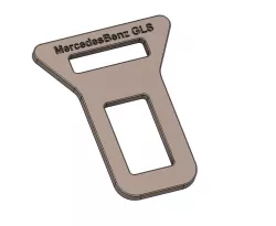 UNIVERCAL CAR SEAT BELT latch BEEP BIPPER Mercedes-Benz_GLS_class_2108 Muffler csbp-02 3d print and CNC