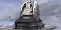 Viking Hall exterior ship design 2