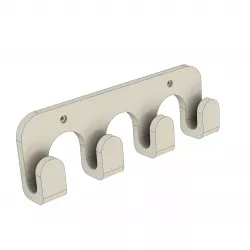 Wall mounted coat rack