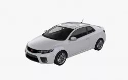 2010 Kia - Forte Koup SX Low-poly  3D model