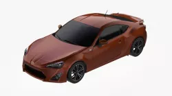 2012 Toyota GT86 Low-poly  3D model