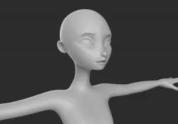 3D Girl Base Mesh Model 3D model