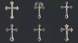 3d STL models for CNC set cross 3D model