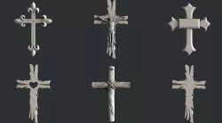 3d STL models for CNC set cross 3D model