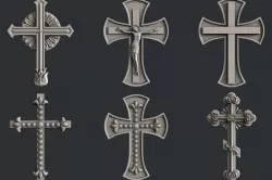 3d STL models for CNC set cross 3D model