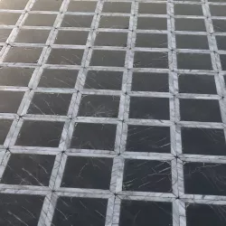 Aged black and white marble floor PBR material Texture