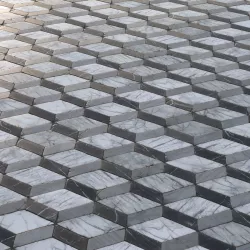 Aged ornamental marble tiles PBR material Texture