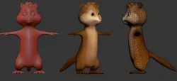 Alvin Chipmunks Low-poly  3D model