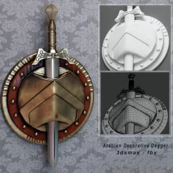 Arabian Decorative Dagger 3D model