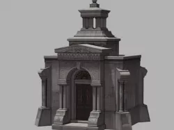 Architectural Entrance Door Low-poly  3D model