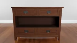 Artisan Medium Oak Storage Console Table 3D model