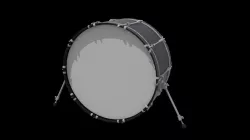 Bass Drum Low-poly  3D model