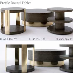 Bernhardt Profile Round Tables 3D model