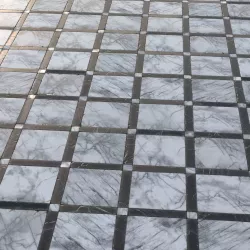Black and white grid marble tiles Texture
