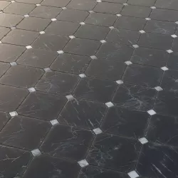 Black and white marble tiles Texture