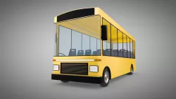 Bus school Low-poly  3D model