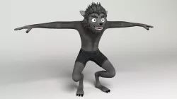 Cartoon Werewolf 3D model