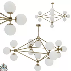 Chandelier gold Modo 15 3D model