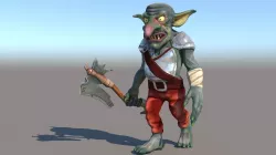 Character Goblin Rigged Animated Low-poly  3D model